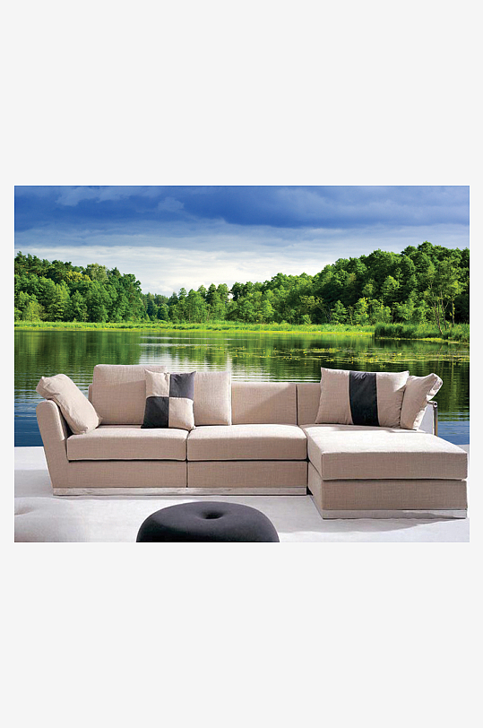 唯美风景画背景墙-众图网