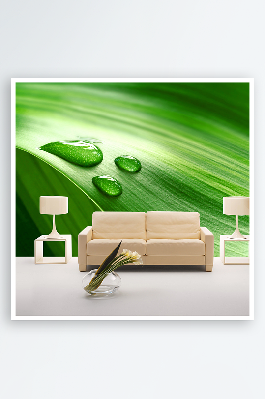 唯美风景画背景墙-众图网