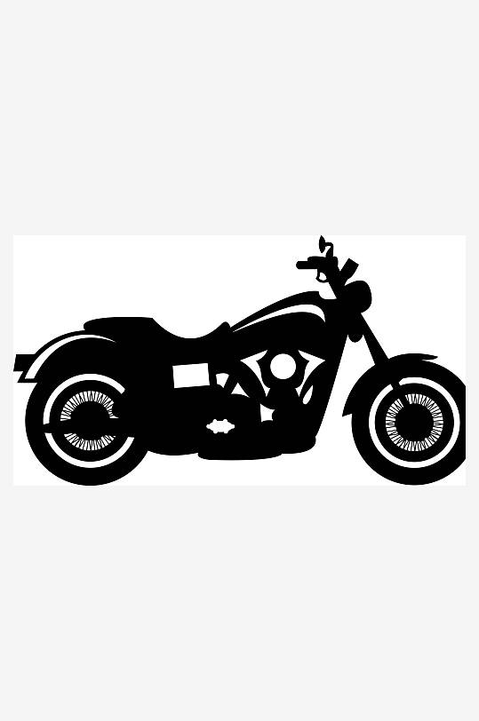矢量交通图标摩托车标志