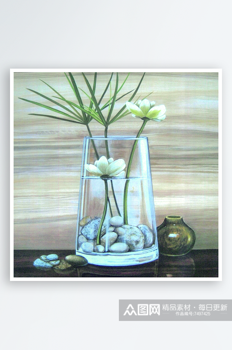 静物花卉花瓶艺术装饰画无框画素材