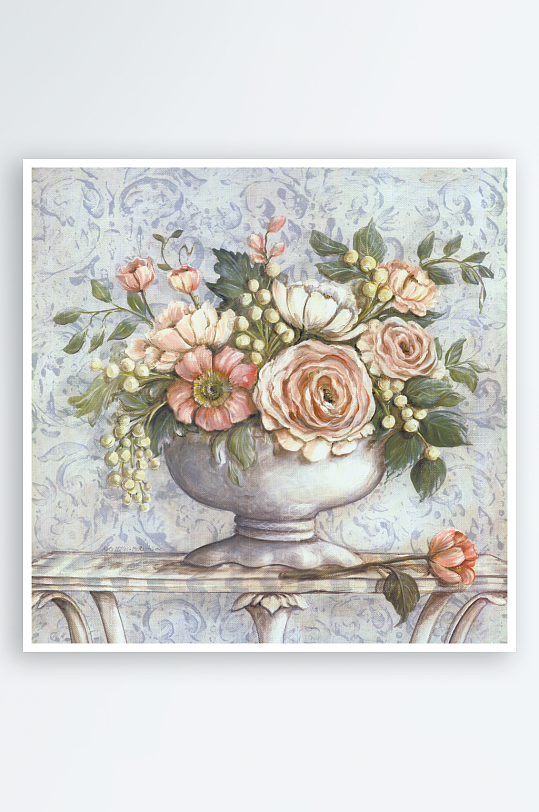 唯美花卉花瓶装饰画挂画