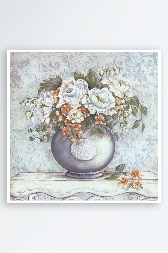 唯美花卉花瓶装饰画挂画