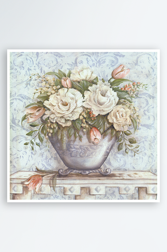 唯美花卉花瓶装饰画挂画