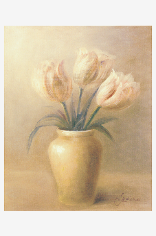 唯美花卉花瓶装饰画挂画