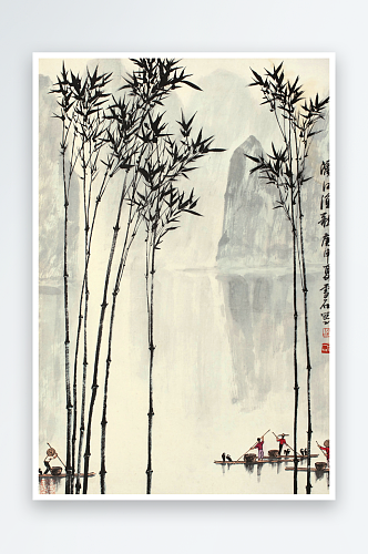 山水风景画水墨风景画