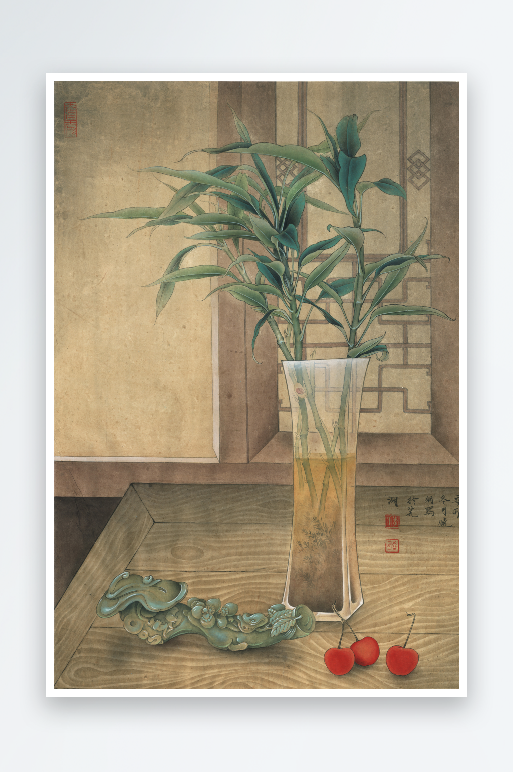 唯美花鳥(niǎo)水彩花卉工筆畫素材