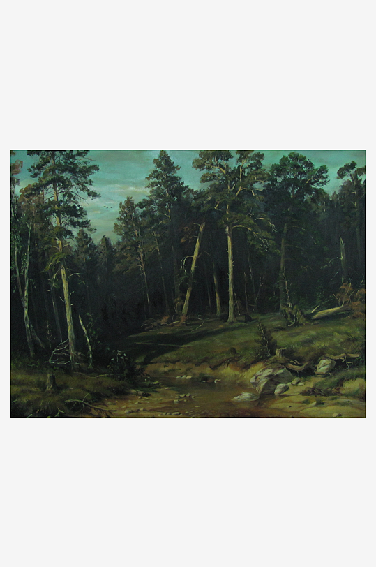 希施金树林风景画油画