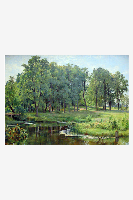 希施金树林风景画油画