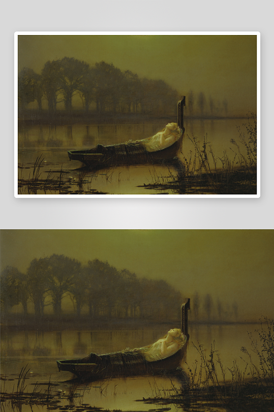 约翰阿特金森格里姆肖湖畔风景画