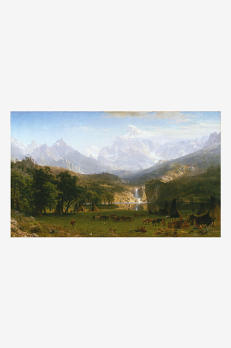 阿尔贝特比尔史伯特山林湖畔油画风景画