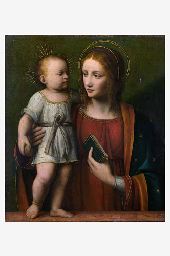 达芬奇油画人物肖像油画母子油画