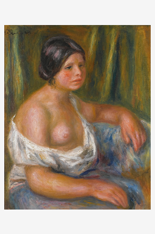 雷阿诺手绘贵妇女性肖像装饰画