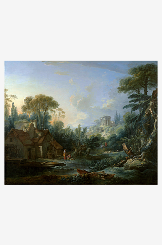 弗朗索瓦布歇树林风景画油画