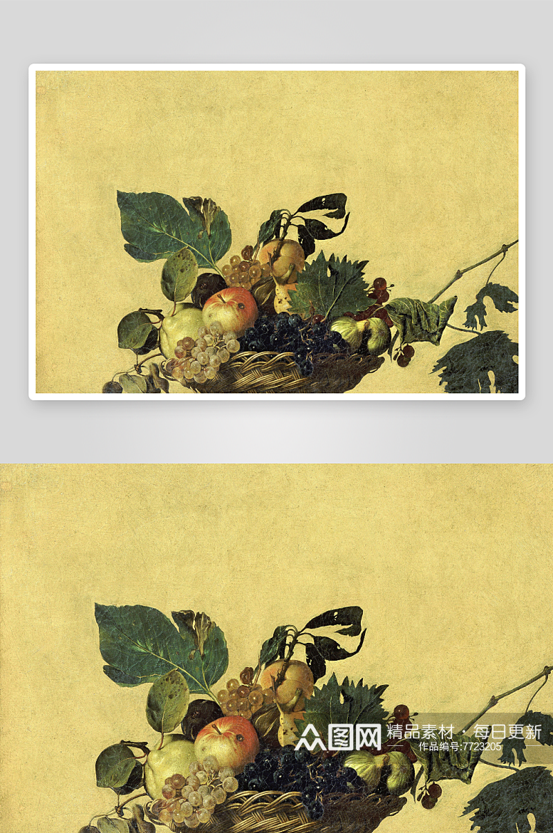 卡拉瓦乔油画人物水果装饰画素材