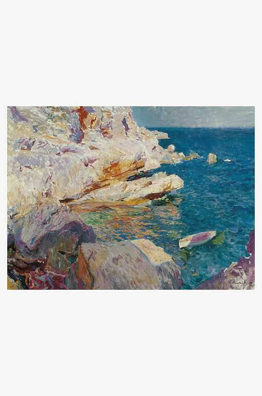 索罗拉油画帆风景画