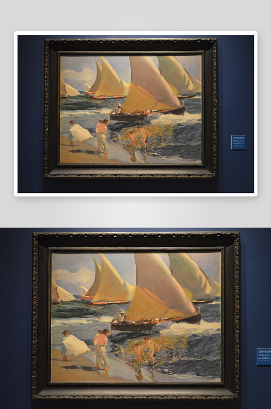 索罗拉油画帆船装饰画