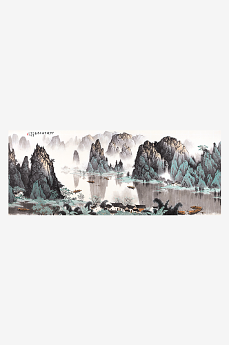 白雪石水墨山水画装饰画