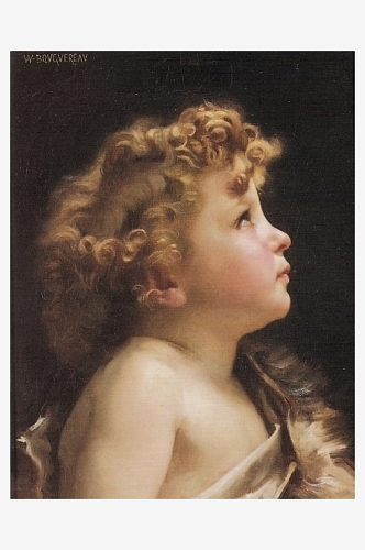 布格罗天使美女母子人物油画