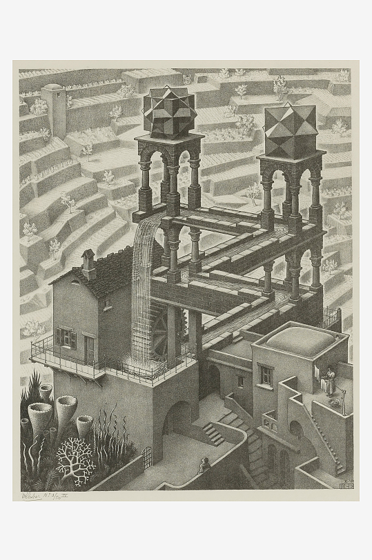 莫里茨科内利斯埃舍尔抽象立体画