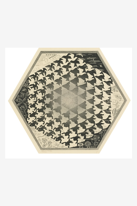 莫里茨科内利斯埃舍尔抽象立体画