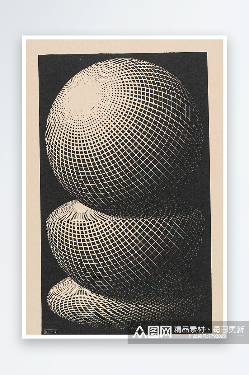 莫里茨科内利斯埃舍尔抽象几何立体艺术画素材