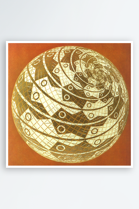 莫里茨科内利斯埃舍尔抽象立体水彩画