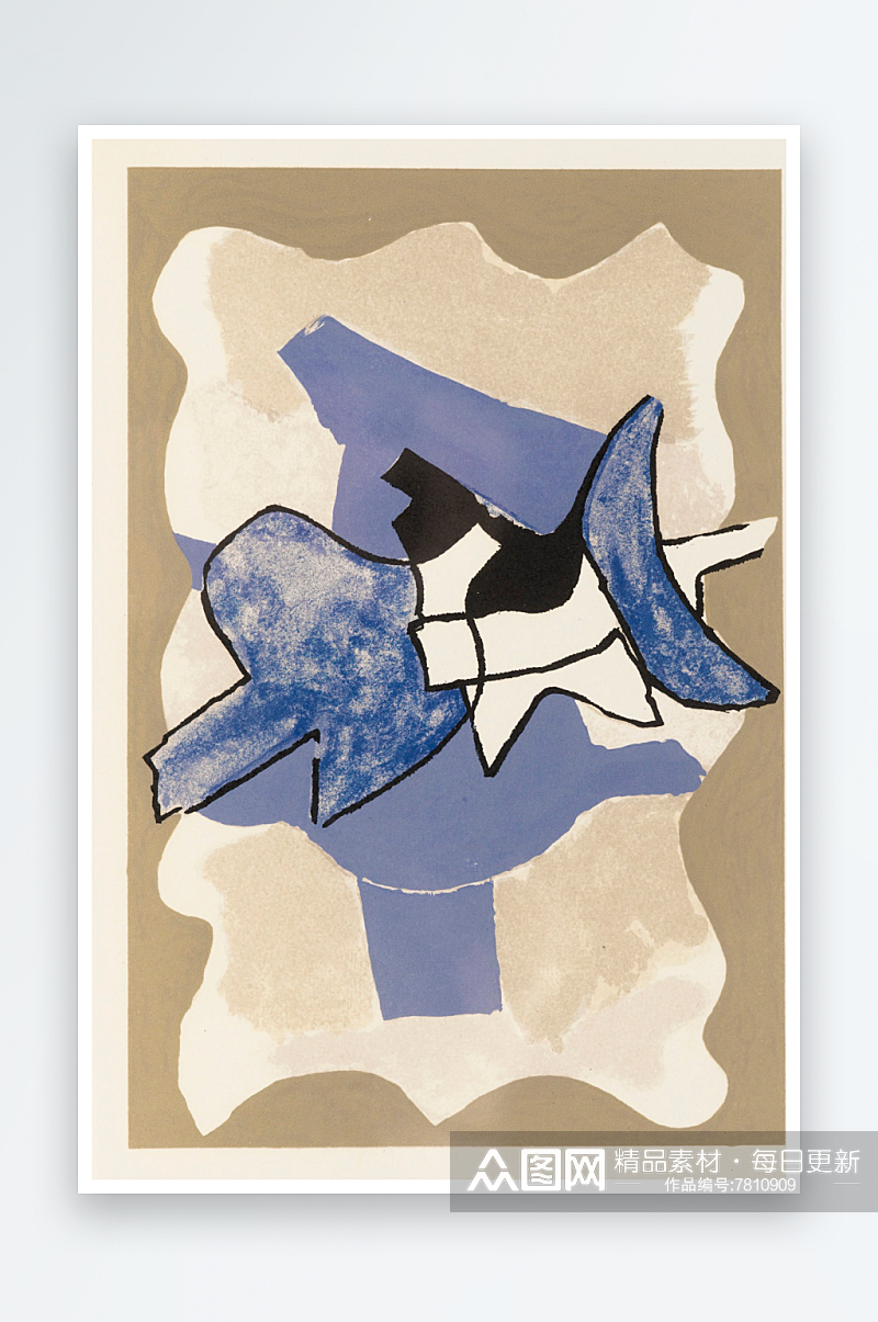 乔治布拉克抽象飞鸟艺术装饰画素材