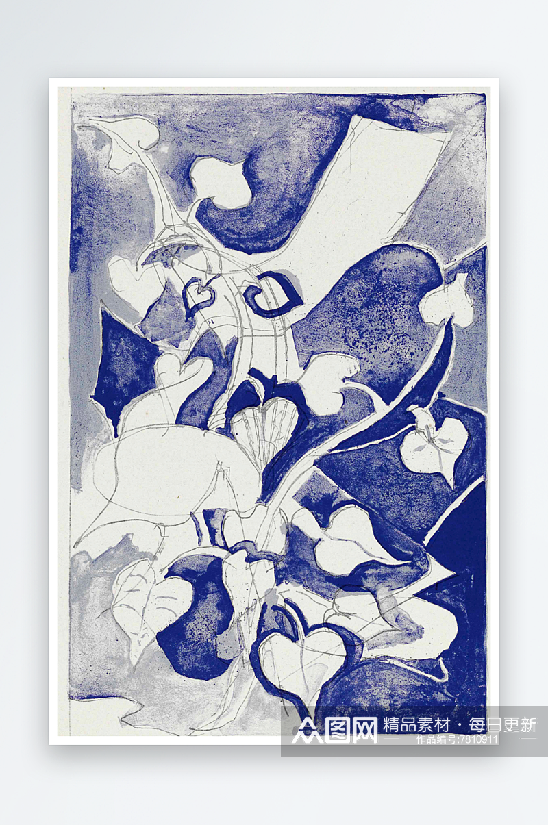 乔治布拉克抽象飞鸟艺术装饰画素材