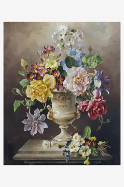 花卉花瓶油画装饰画