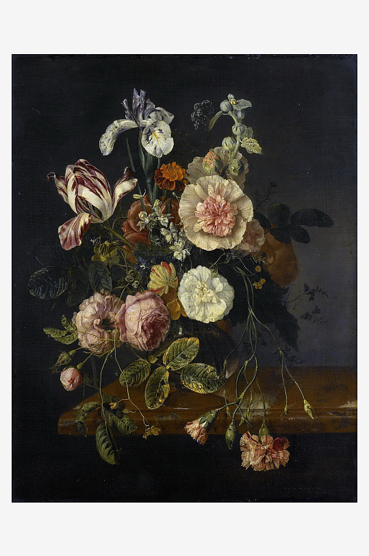 静物古典花卉花瓶油画