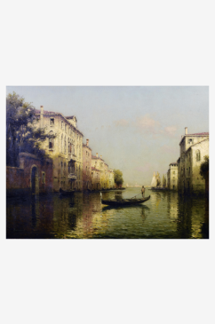 水上威尼斯风景画油画