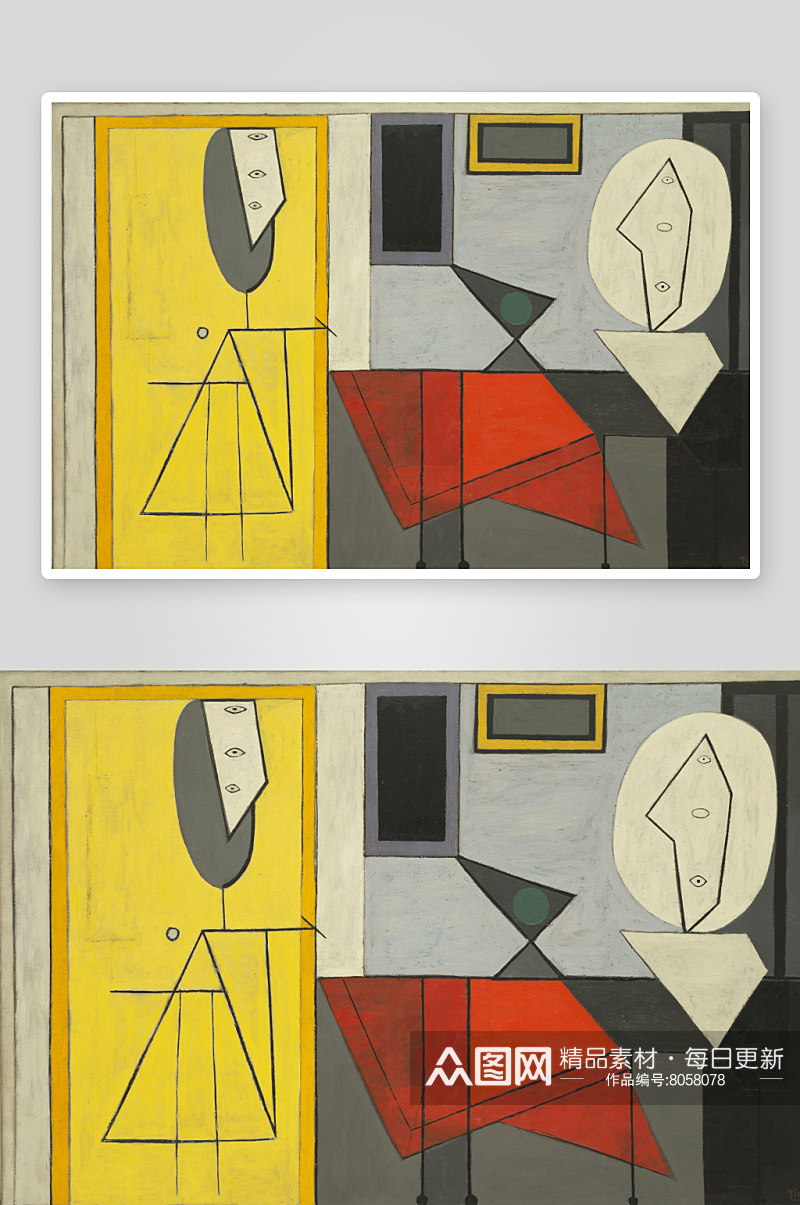 毕加索抽象艺术油画素材