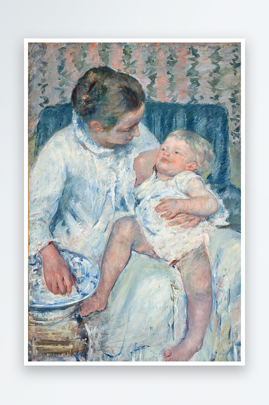 玛丽卡萨特油画母子母女贵妇油画