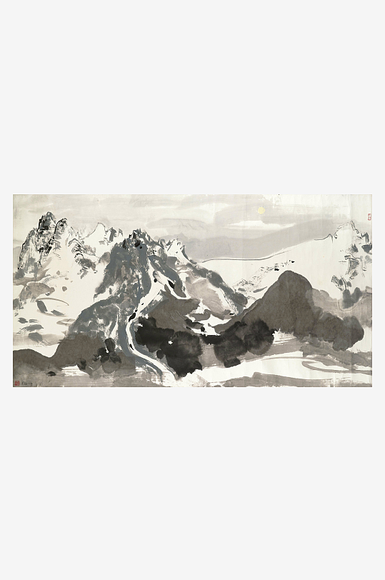 吴冠中水墨画作品挂画