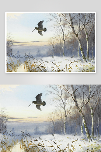 约翰哈里高清鸟类油画风景画