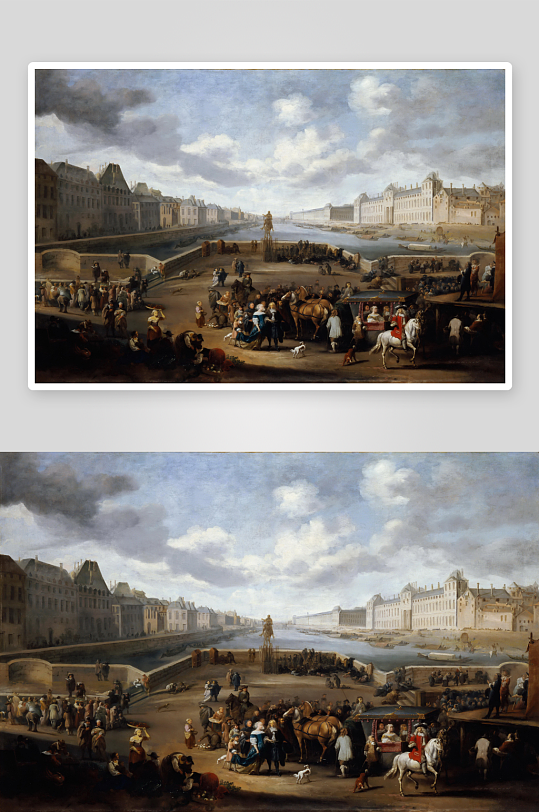 卢浮宫人物风景画油画装饰画