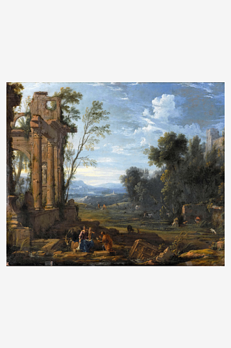 卢浮宫油画风景画人物装饰画