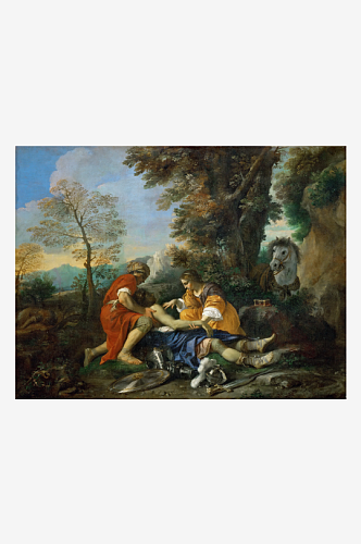 卢浮宫油画人物水彩风景画