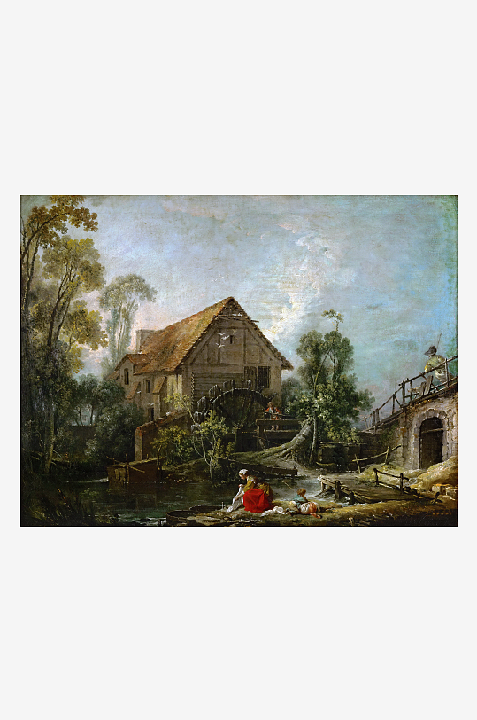 卢浮宫油画风景画作品图