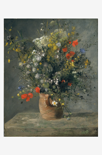 美国华盛顿国立美术馆花束花瓶水果油画