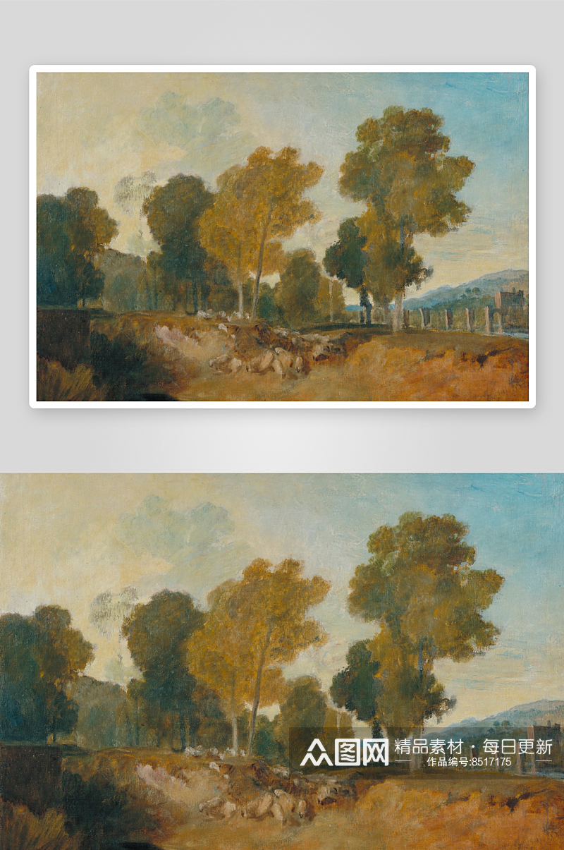 英国泰特现代美术馆水彩风景画油画素材