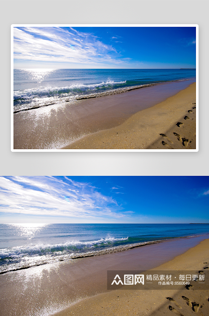 高清海滩海景摄影图素材