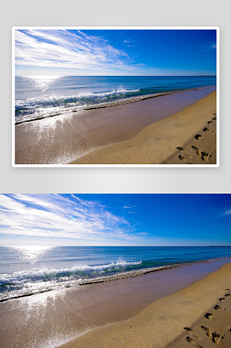 高清海滩海景摄影图