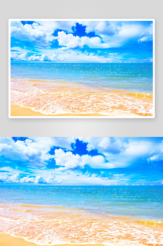 海滩海景风景画图片
