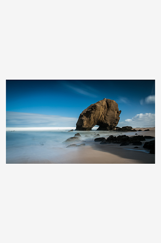 岩石海滩图片风景画