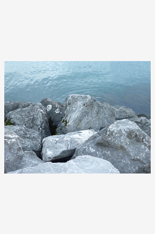 岩石海滩摄影风景画