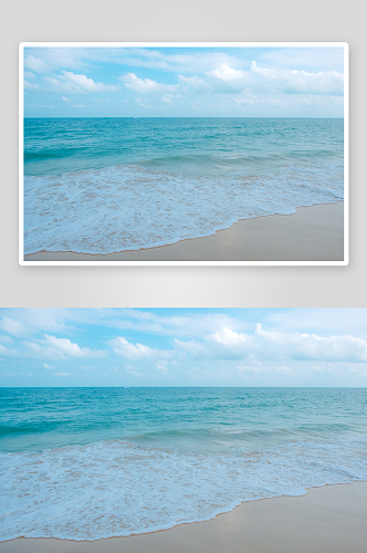 沙滩海景风景画摄影图