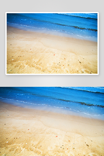 沙滩海景风景画摄影图