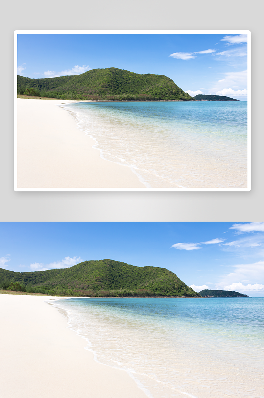 海景沙滩风景画图片