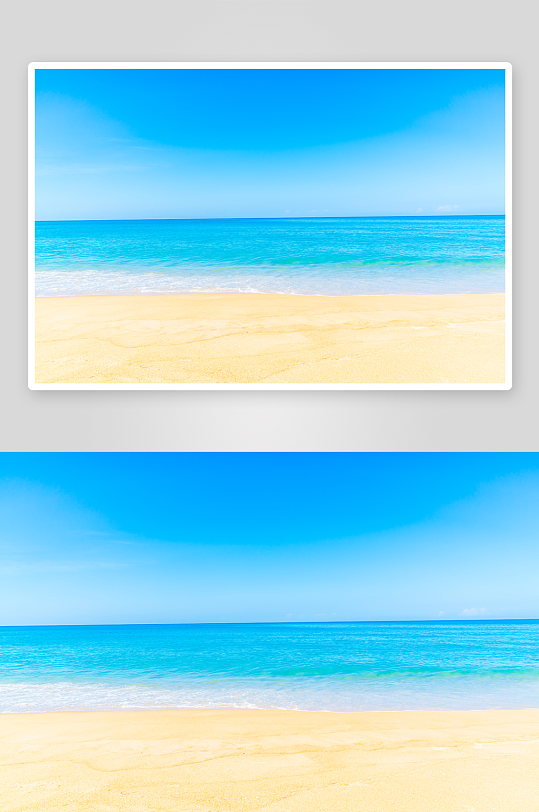 沙滩海景风景画图片